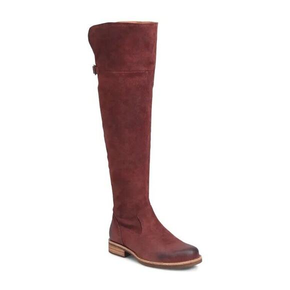 Kork-Ease Addison Over the Knee Suede Campus Riding Boot Rust 7 Distressed NEW! - Picture 1 of 8